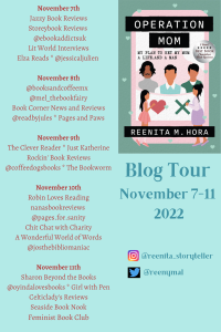 Reenita Malhotra blog tour dates and sites.